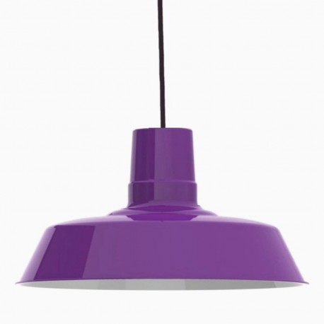 Lámpara Vintage Industrial Warehouse Techo 30 Cms Morado Violeta Purpura