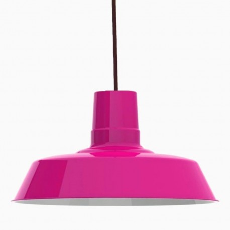 Lámpara Vintage Industrial Colgante Warehouse 30 Cms Fucsia Rosa Mexicano