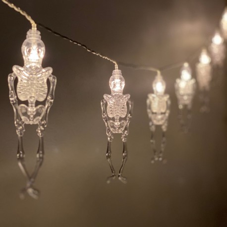 Luces LED Halloween Octubre Otoño Decoración Fiesta Terror Esqueletos