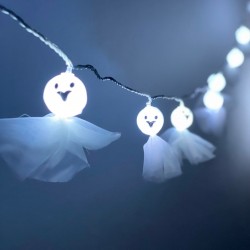 Luces Led Fantasmas Halloween Octubre Otoño Fiesta Tématica Mesa Dulces