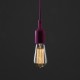 Lampara Vintage Colgante Silicon Edison Textil Decoracion Rosa