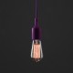 Lampara Vintage Colgante Silicon Edison Textil Decoracion Morado