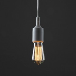 Lámpara Luminaria Colgante Silicón Vintage Minimalista Moderna Blanco