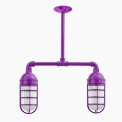 Candil Bunker 2 Focos Morado