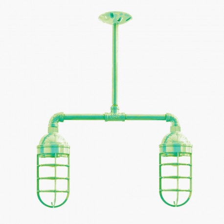 Candil Bunker 2 Focos Menta