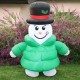Inflable Muñeco De Nieve Chamarra Navideño Navidad Luz Led 1.8 Mts