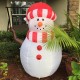 Inflable Navideño Muñeco De Nieve Con Gorro Luz Led Exterior 1.5 Metros