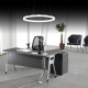 Lampara Colgante Led Orbita Circular Grande Blanco Calido