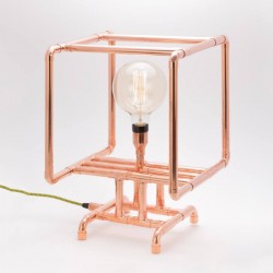 Lámpara Cobre Cubo