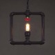Lampara Vintage Industrial Colgante Tuberia Geometrica Llave Roja