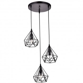 Candelabro Lámpara Vintage Industrial Racimo Diamond Cage