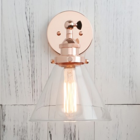Lámpara Industrial Cono Cobre