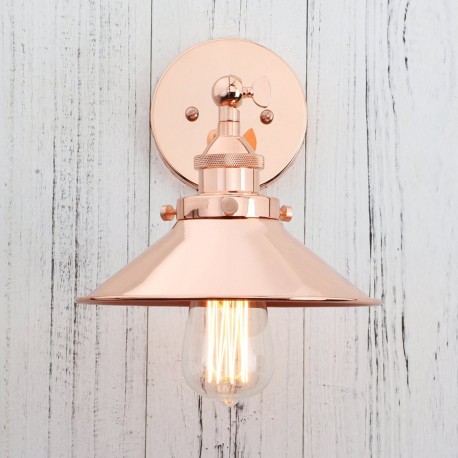 Lámpara Industrial Vintage Cobre