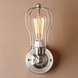 Lámpara Jaula Retro Plata