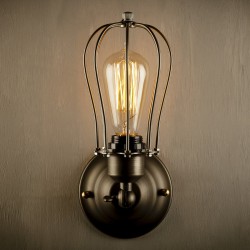 Lámpara Jaula Retro Oro