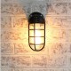 Lámpara Industrial Exterior Muro Pared E27 E26 Bunker Antique Negro 