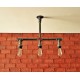 Candelabro Tuberia Lampara Vintage Industrial Llave Roja 3 Focos Edison