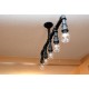 Candelabro Tuberia Lampara Vintage Industrial Pipe 5 Focos Edison Negro