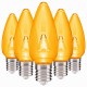 Foco Led Color Amarillo Vela E12 1W Navideño Navidad Decorativo Exterior 