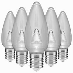 Foco Led Color Blanco Vela E12 1W Navideño Navidad Fiestas Patrias México