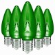 Foco Led Color Verde Vela E12 1W Navideño Navidad Fiestas Patrias México