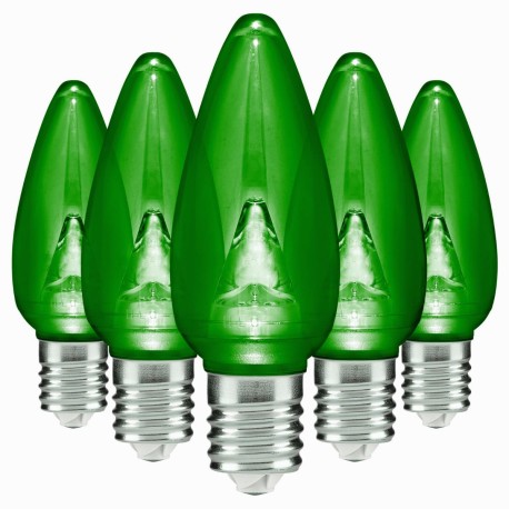 Foco Led Color Verde Vela E12 1W Navideño Navidad Fiestas Patrias México