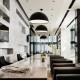 Lámpara Domo Techo 50 Cms Sala Cocina Barra Bar Restaurante Negro Blanco