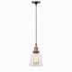 Lámpara Cristal Vidrio Transparente Campana Colgante Vintage Industrial