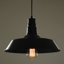 Lámpara Vintage Colgante Factory Negro Loft Sala Cocina Recamara Comedor