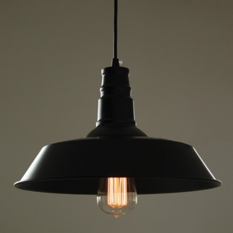 Lámpara Vintage Colgante Factory Negro Loft Sala Cocina Recamara Comedor