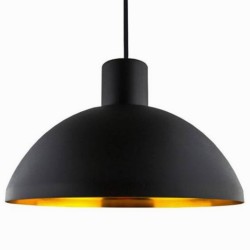 Lámpara Colgante Techo Negro Dorado Factory Retro Foco Edison Filamento