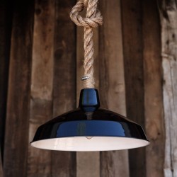 Lampara Vintage Industrial Cuerda Shade Warehouse Black