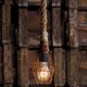 Lampara Vintage Industrial Cuerda Jaula Florette Rusted