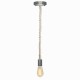 Lampara Vintage Industrial Cuerda Colgante Suave Algodon