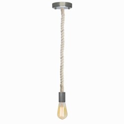 Lampara Vintage Industrial Cuerda Colgante Suave Algodon