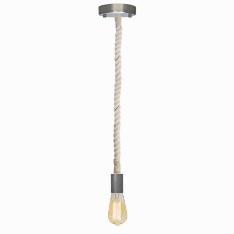 Lampara Vintage Industrial Cuerda Colgante Suave Algodon