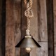 Lampara Vintage Industrial Cuerda Shade Classic Gold
