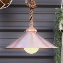Lampara Vintage Industrial Cuerda Shade Classic Copper