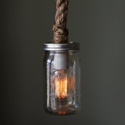 Lámpara Cuerda Mason Jar