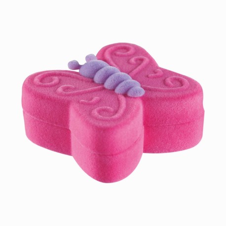 Estuche Mariposa Rosa Joyería Broqueles Regalo Organizador Exhibidor