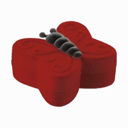 Estuche Mariposa Rojo Joyería Broqueles Regalo Organizador Exhibidor