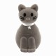 Estuche Joyería Gato Gris