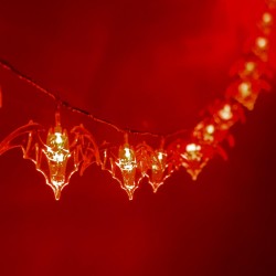 Luces Series Vampiros Murciélagos Naranja Halloween Día De Muertos Otoño