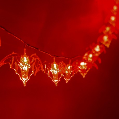 Luces Series Vampiros Murciélagos Naranja Halloween Día De Muertos Otoño