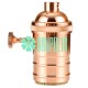 Socket Retro Perilla Oro Rosa Portalamparas E26 E27 Decorativo Vintage