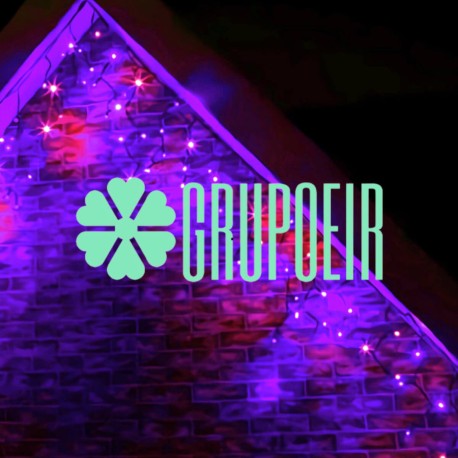 Cascada Led Halloween Día De Muertos Otoño Luces Morado Naranja 6 Metros