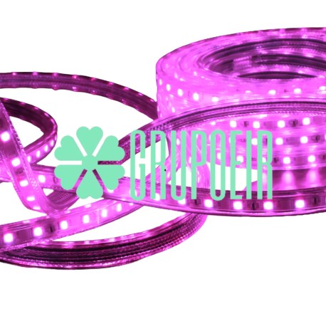 Manguera Led 5050 Rosa 25 Metros Smd Exterior Flexible Plana Recta