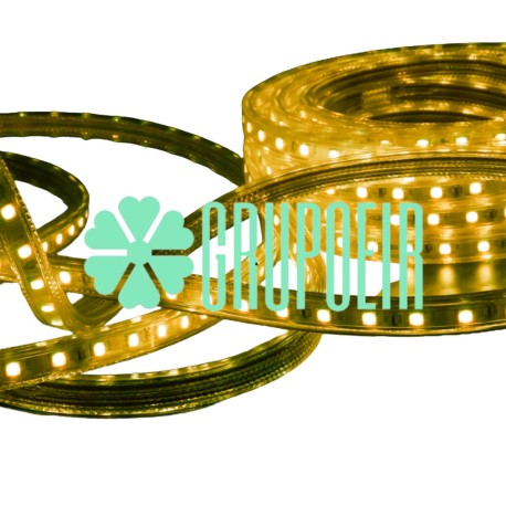 Manguera Led 5050 Ambar 25 Metros Smd Exterior Flexible Plana Recta
