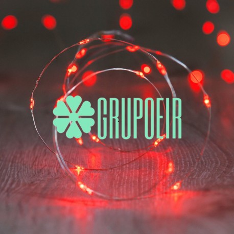 Luces De Hadas Pilas Baterias AA Rojo 3 Metros Serie Micro Led Alambre