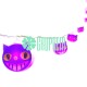 Luces De Halloween Series Led Gatos Sonrientes Decoración Otoño 4 Mts